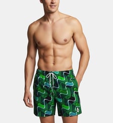 Short de bain motif courbes à suspensoir Impetus
