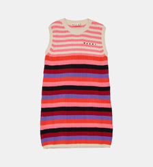 Robe à rayures avec logo Marni