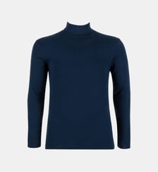 Tee-shirt col roulé manches longues  pur coton Eminence