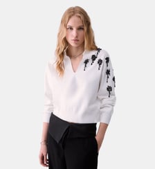 Pull avec broderies bijoux Liu Jo