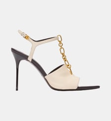 Sandales à talons Sync en cuir Balmain
