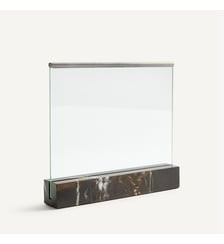 Cadre photo en verre et marbre, largeur 17,3 cm AM.PM