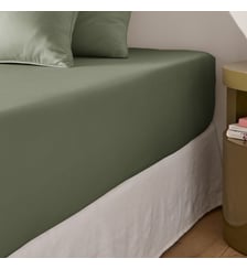 Drap-housse en satin de coton, 153 fils, bonnet 30 cm La Redoute Interieurs