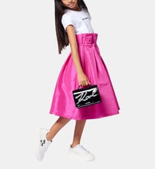 Robe de cérémonie en taffetas Karl Lagerfeld Kids
