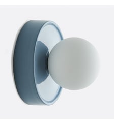 Applique ou plafonnier, rond, céramique et verre opaline, diamètre 16,8 cm La Redoute Interieurs