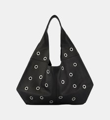 Sac Hobo cuir décor oeillets Taille L Ikks