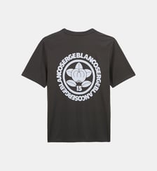 T-shirt col rond en coton avec imprimé dos Serge Blanco