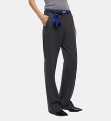 Pantalon droit à taille élastiquée Pinko