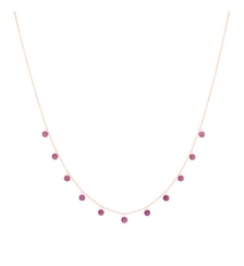 Collier POLKA - Rhodolite grenat - Or rose 750‰ La Brune & La Blonde