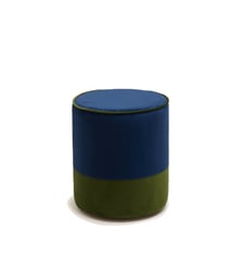 Pouf NOE  Velours bicolore, finition passepoil Madura