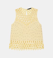 Top en crochet strassé Maje