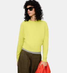 Pull tricoté à col rond brossé avec du laine mérinos Adolfo Dominguez