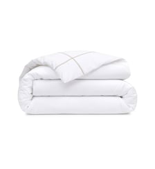 Housse de couette en percale de coton gris, Athéna Yves Delorme