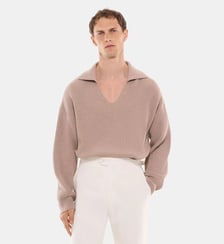 Pull col bateau en laine et coton Fursac
