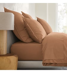 Taie d'oreiller en satin de coton lavé 200 fils AM.PM