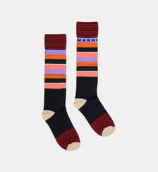 Chaussettes à rayures avec logo Marni