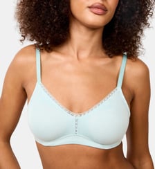 Soutien-gorge sans armatures moulés Softness vert d'eau Maison Lejaby