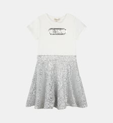 Robe bimatière à sequins Michael Kors Kids