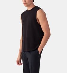 T-shirt sans manches en filet de coton Ron Dorff