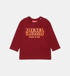 T-shirt à manches longues avec logo Diesel Kids