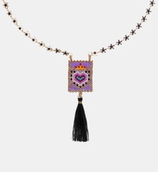Collier sautoir avec pendentif en perles et pompon BONITO Hipanema