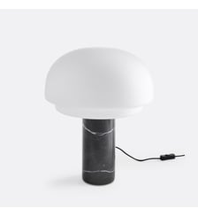 Lampe à poser, en opaline et marbre, hauteur 43,1 cm La Redoute Interieurs