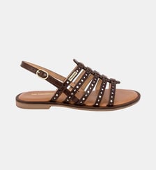 Sandales plates en cuir HELECTRON Les Tropeziennes par M. Belarbi
