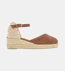 Espadrilles compensées à bride cheville et talon tressé CAROL Castaner
