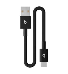 Câble de charge tissé court USB-A vers USB-C  20 cm Noir Beats