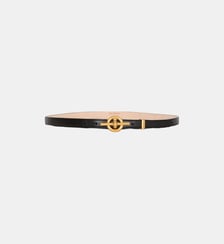 Ceinture T-Bar en cuir de veau Balmain