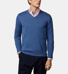 Pull À Col V En Coton Hackett London