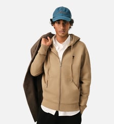 Hoodie Zippé Ami De Coeur en Coton AMI Paris