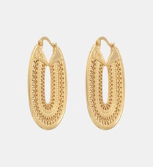 Boucles d'oreilles créoles fantaisie   doré à l'or fin - Noor Satellite