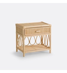 Chevet 1 tiroir + 1 tablette en rotin Kiara La Redoute Interieurs