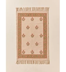Tapis Agathe en coton brodé - Petit modèle Cyrillus
