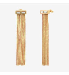 Boucles d'oreilles dorées émeraude - vertu Caroline Najman