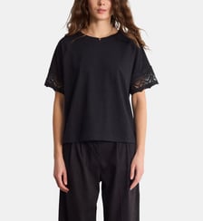 T-shirt en coton aux manches brodées - THANA Pablo