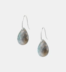 Boucles d'oreilles, labradorite, or blanc Morganne Bello