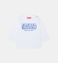 T-shirt à manches longues avec logo Diesel Kids