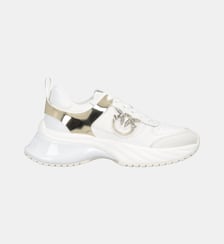 Sneakers ariel effet cuir avec détails finition miroir Pinko