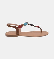Sandales entre doigt en cuir HALEZIA Les Tropeziennes par M. Belarbi