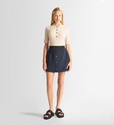 Polo manches courtes vera col chemise coupe ajustée Fusalp