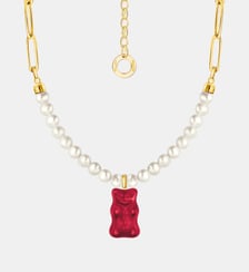 Collier à maillons avec Ours d'or rouge Thomas Sabo