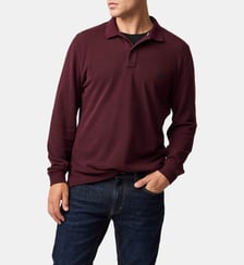 Polo uni slim en coton à manches longues The Gunn Rodd & Gunn