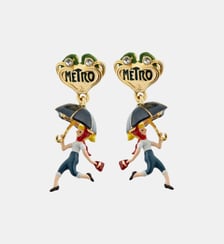Boucles d'oreilles tiges femme sous son parapluie Les Néréides