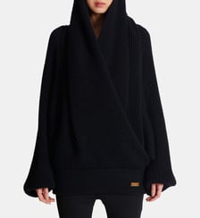 Pull oversize en maille à capuche Balmain