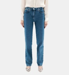 Pantalon pcomelongjean - Motif uni - Coton - Coupe droite Caroll