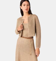 Cardigan en maille strassée Maje