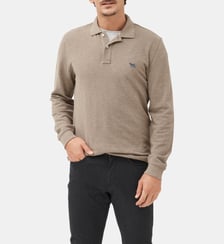 Polo uni slim en coton à manches longues The Gunn Rodd & Gunn