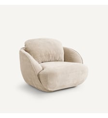 Fauteuil boule XL tissu velours AM.PM